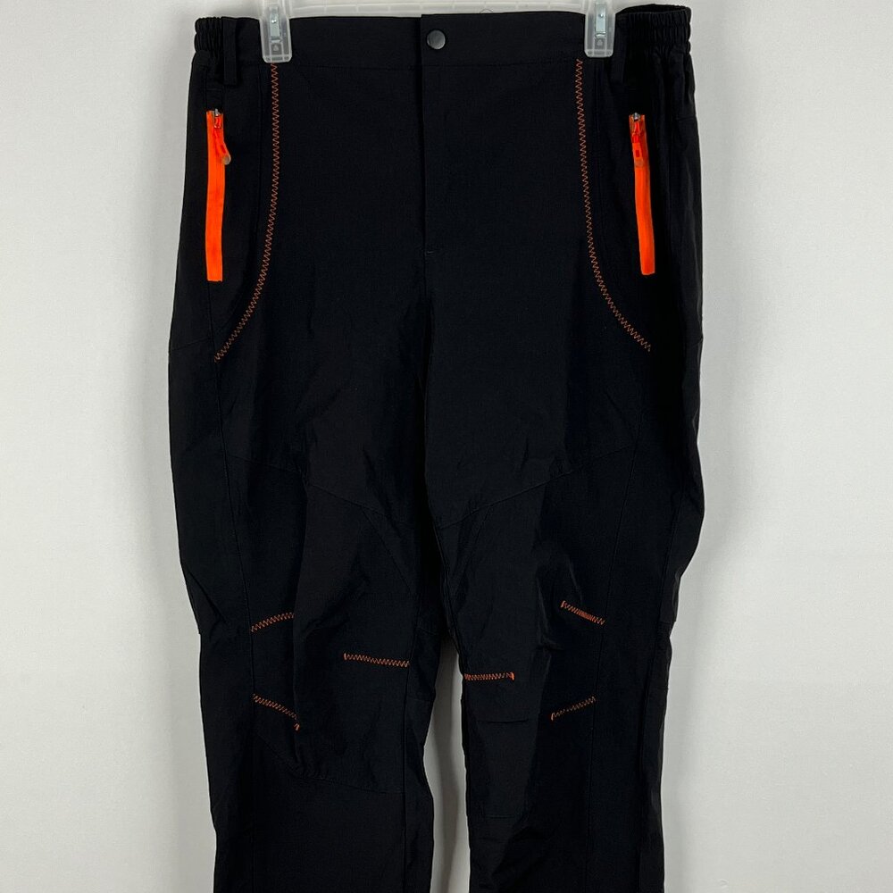 Unbranded Activewear Track Pants Waist 33in Black Inseam 30in Pockets Stretch